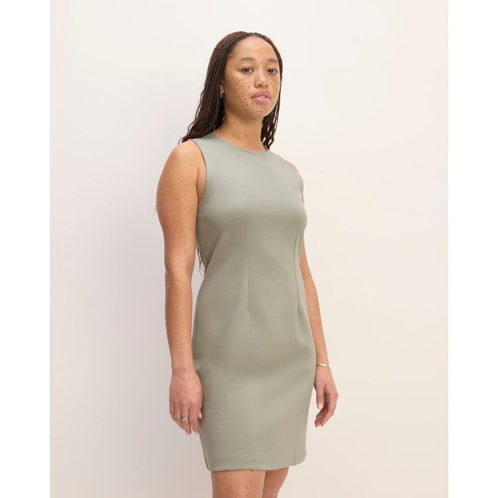 Everlane The Dream ’90s Shift Dress Sage Green Sleeveless Mini Size Large